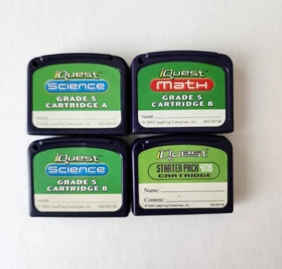 Leap Frog IQuest 4.0 Cartridges Set of 4 Math Science Starter pack Grade 5 - Image 1 of 4