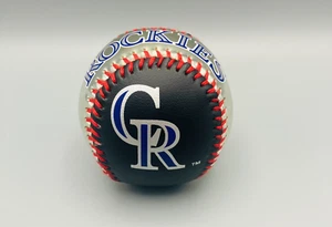 Franklin Colorado Rockies Baseball Black & Silver Red Stitched Nice - Picture 1 of 4