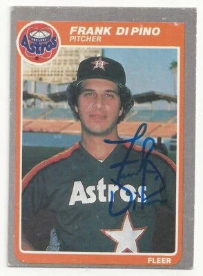 Frank DiPino Houston Astros 1985 Fleer #349 Signed Card - Image 1 of 2