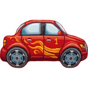 Red Car Cushion Front Cross Stitch Cross stitch kit - Picture 1 of 2