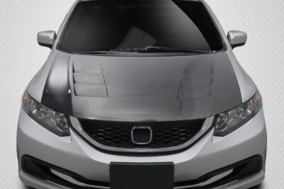 For 2012-2015 Civic 4DR Carbon Creations TS-1 Hood - 1 Piece - Image 1 of 4