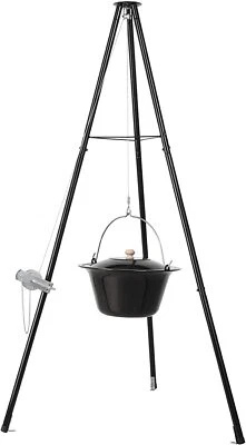 MARKENLOS Ungarischer Gulaschkessel 10L Emaillie Kochtopf mit Deckel Dreibein Set Gulasch