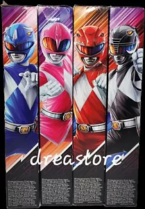 Mighty Morphin Power Rangers 12 Zoll Figur Set Hasbro 2020 rosa blau rot schwarz neu - Bild 1 von 5