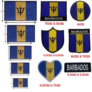 Bandera internacional del país de Barbados parche bordado coser - Imagen 1 de 12