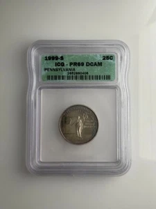 1999-S Pennsylvania Proof Quarter 25c ICG PR-69 DCAM - Picture 1 of 4