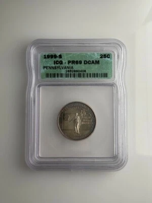 1999-S Pennsylvania Proof Quarter 25c ICG PR-69 DCAM - Image 1 of 4