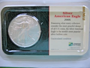 2005 American Silver Eagle in Littleton Pack-uncirculated - Picture 1 of 2