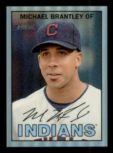 2016 Topps Heritage Chrome Refractor (1:43) 253 Michael Brantley Indians 409/567 - Picture 1 of 2