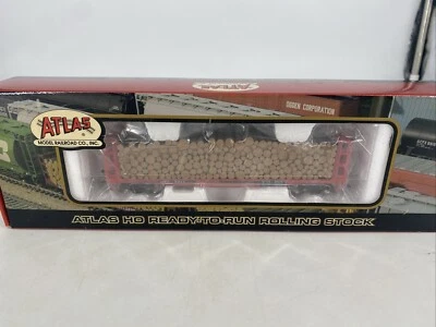 HO SCALE 1:87 ATLAS GSC PULPWOOD FLAT CAR MAINE CENTRAL #7711 NEW RTR #1614-1 - Image 1 of 2