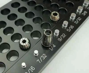 ER16 horizontal standard 5UP Collet Rack with sizing post - Picture 1 of 6