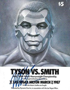 Mike Tyson Firmado Original 1987 Programa de Lucha vs James Smith Certificado de Autógrafo BAS - Imagen 1 de 24