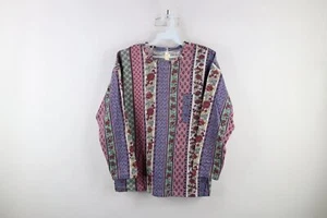 Deadstock Vtg 90s Country Primitive Womens Large Flower Long Sleeve T-Shirt USA - Picture 1 of 8