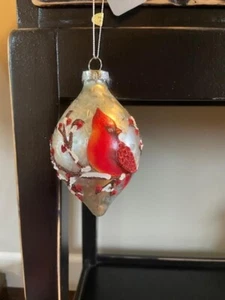 Raz Cardinal Bulb Ornament 5" Tall x 3" Wide (FREE SHIPPING) - Picture 1 of 2