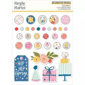 Historias simples ~ ¡CELEBRA! ~ Brads decorativos - Imagen 1 de 2