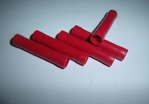 (5) Car Audio Power Wire Butt Connectors Vinyl Red 8 Gauge Terminals Crimp 12V - Picture 1 of 3