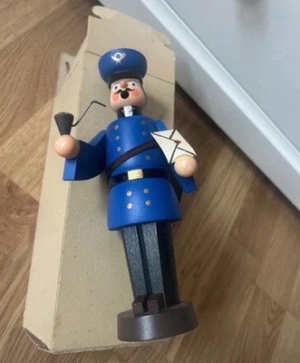 Expertic Räuchermännchen Briefträger, Erzgebirge, Seiffen, Top Zustand - Bild 1 von 4