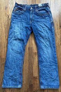 Ariat Jeans uomo taglia 32x30 M4 stivaletto basso taglio cowboy blu western denim - Foto 1 di 14