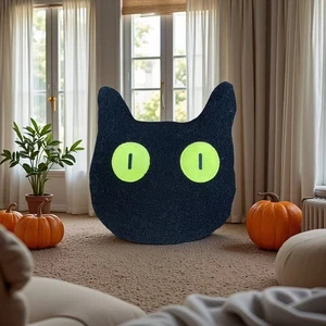 Halloween Black Cat Pillow Cushion Sofa Decoration Halloween Pillow Pendant - Picture 1 of 6