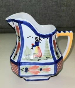 Henriot Quimper France Mistral Blue Woman Creamer - Imagen 1 de 1