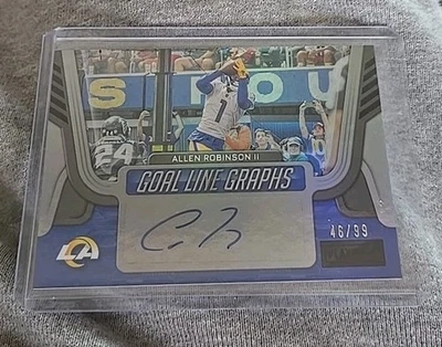 2022 Playbook Goal Line Graphs Allen Robinson II autograph auto 46/99 RAMS  - Image 1 of 2