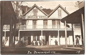 Downieville, CA antike RPPC St. Charles Hotel 1910er Sierra County Postkarte - Bild 1 von 2