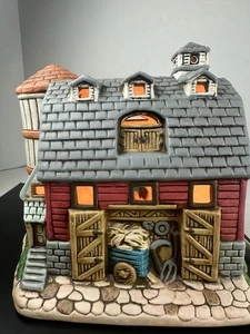 Kolonialdorf Lefton "Scheune" 1988 getestet kommt mit Lichtquelle - Bild 1 von 7