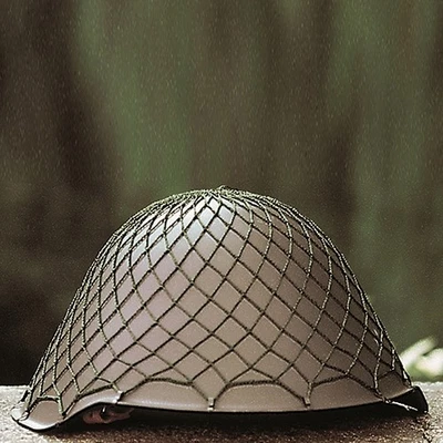 NVA Stahlhelm original mit Innenteil und Tarnnetz DDR Helm Helmnetz gebraucht - Bild 1 von 2