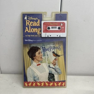 Disney Mary Poppins Read Along Book & Cassette Tape Sealed Vintage 1990's E - Picture 1 of 4