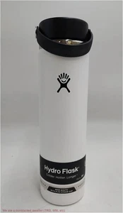 Hydro Flask 24oz Wide Mouth Flex Straw Bottle - White READ DESCRIPTION - Picture 1 of 2