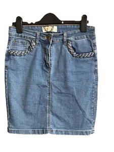 Boohoo Woman’s Skirt Size 8 Blue Denim Stonewash Great Condition Barely Worn……! - Picture 1 of 5