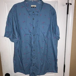 Magellan Outdoors Men’s 3XL Blue w/Lobster Print Shirt Short Sleeve Classic Fit - Picture 1 of 8