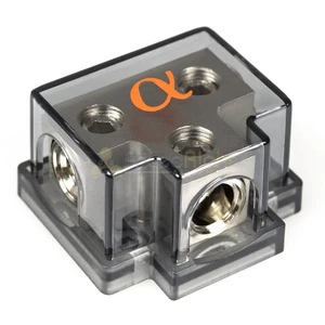 Alphasonik Distribution Block (1) 1/0 or 2 Gauge Input (2) 1/0 or 4 Gauge Out - Picture 1 of 5