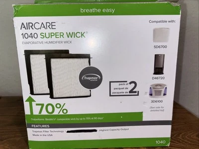 2 Cajas AirCare 1040 Super Wick Humidificador Evaporativo Mecha 2 paquetes NUEVO (4 EN TOTAL) Foto 1 de 4