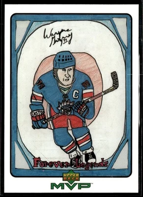 1999-00 Upper Deck MVP Draw Your Own Trading Card W13 Wayne Gretzky Rangers - Image 1 of 2