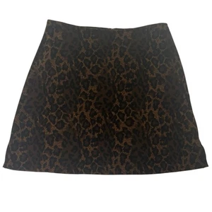 Vintage My Michelle Leopard Print Mini Skirt Y2K 90s Made USA Sz 9/10 Rare - Picture 1 of 11