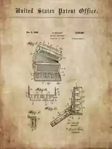 Antikes HOHNER Akkordeon / Harmonika - Geschichtliches 1908+ für Poster / Deko - Bild 1 von 7