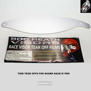 SHARK RACE-R, RACE-R PRO VISOR TEAR OFFS, CLEAR, BHVT006 - Picture 1 of 2