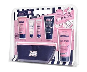 Pampering Gift Set by Grace Cole with make up Bag, Body wash, Shampoo Etc