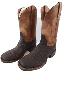 BOTAS DE VAQUERO WESTERN DAN POST 8,5 MARRONES AVESTRUZ - Imagen 1 de 9