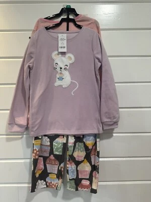 Carter's Girls'  3-Piece Soft Fleece Pajama Set Long Sleeve Size 8T. NWT — 第 1/4 张图片