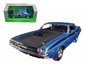 1970 Dodge Challenger T/A Blue Metallic with Black Hood and Black Stripes "NEX M - Picture 1 of 1