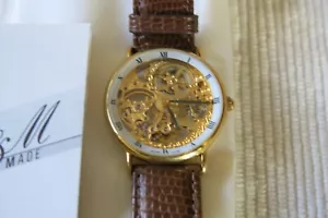 Schweizer Damenarmbanduhr / Skelettuhr, Fa. M & M - Bild 1 von 4