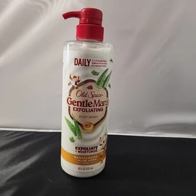 Jabón corporal exfoliante Old Spice GentleMan's, 18 fl oz, sándalo y aloe vera Foto 1 de 4