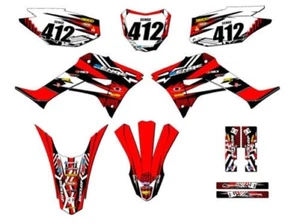 2019-2023 CRF 250 F MAYHEM Red Senge Graphics Kit Compatible with Honda - Picture 1 of 10