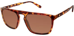 Sperry Convoy Polarized Men's Tortoise Flat Top Square Sunglasses - SPCONVOYPM02 - Picture 1 of 2