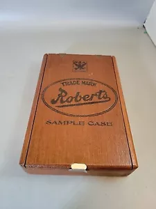 Roberts Sample Case Wood Empty Tampa Florida Rare - Picture 1 of 7