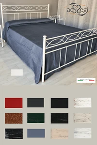 Letto matrimoniale in ferro battuto Rosa Anna - Foto 1 di 6