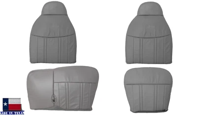 Fundas de asiento de banco delantero gris 60/40 para Ford F150 Lariat XLT doble cabina 1997 1998 Foto 1 de 4