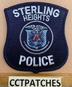 STERLING HEIGHTS, MICHIGAN POLICE (GRAY SEAL) SHOULDER PATCH MI - Picture 1 of 2