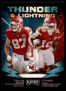 2019 Panini Playoff Thunder & Lightning Travis Kelce/Tyreek Hill Kansas City